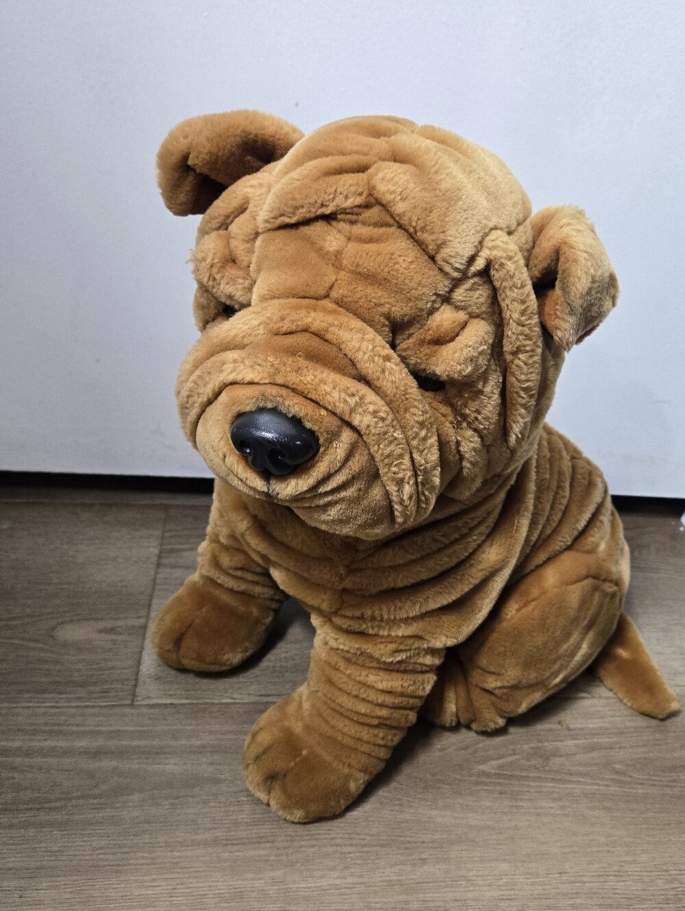 FAO Schwarz Brown Shar Pei Big Puppy Dog Huge Life Like 20" Realistic Plush